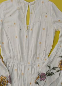 Floral Romper With Full Sleeves