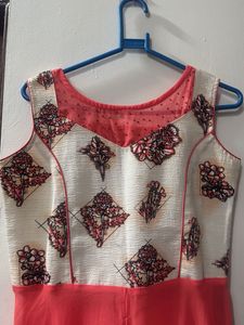 Designer Floral Print Ethnic Gown