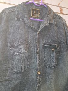 Urbano Fashion Gray Denim Shirt