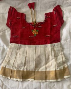 Traditional Red & Cream dress
