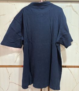 Navy Blue Half-Zip T-Shirt