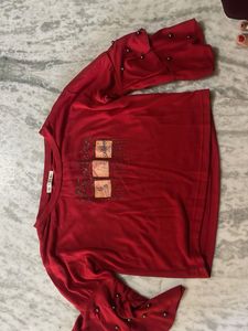 Red Top with Embellishments