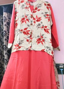 Umbrella Cut Kurta With Jacket