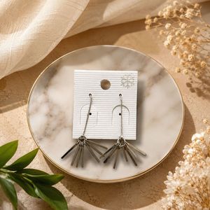 Boho Fan Tassel Drop Earrings