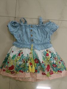 off shoulder dress for 6-12 months girl