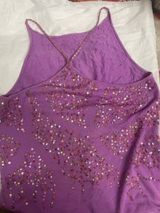 Sparkly Lavender Halter Top