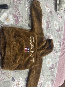 GANT Fuzzy Brown Hoodie