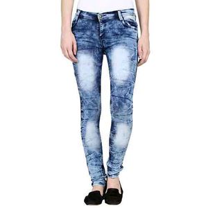Distressed Blue Denim Jeans