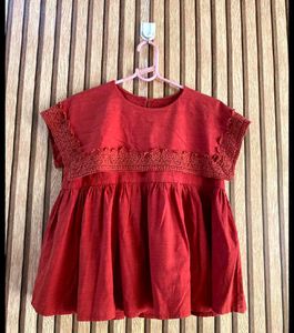 EMBROIDERY CUTE FLUFFY TOP FOR WOMEN