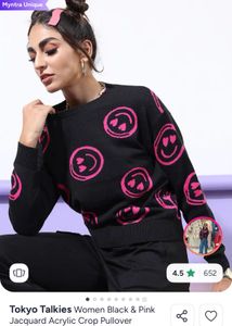 Smiley Face Knit Sweater