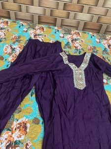 Elegant Purple Kurta Set