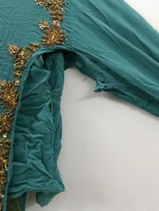 Beautiful Teal Kurta Set with Embellishments