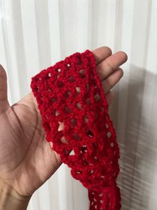 Handmade Red Crochet headband