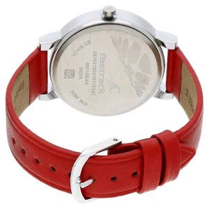 Fastrack Women's Watch - Red Leather