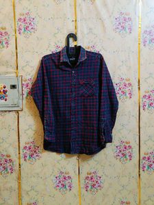 🇳🇿💫🎀Men's Blue &amp; Red Plaid Shirt