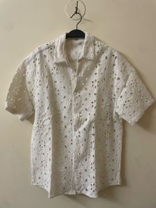 White Eyelet Shirt