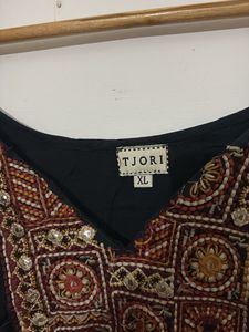 Embroidered Black Jumpsuit