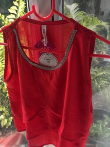 Red Sleeveless Top