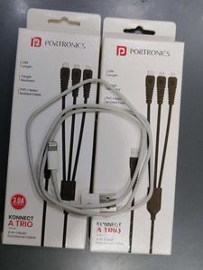 Portronics Konnect A Trio Cable (2 Units)