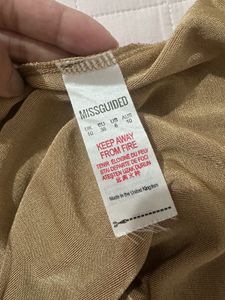 MISSGUIDED Sparkly Long Sleeve Bodysuit Top