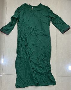 Embroidered Green Kurta
