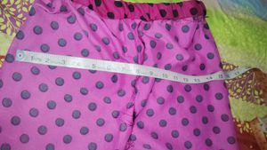 dark Pink Polka Dot Kurta Set with Pants