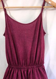 Maroon Romper excellent condition  Fit For S/M