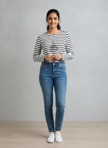 Striped Graphic Long Sleeve Tee
