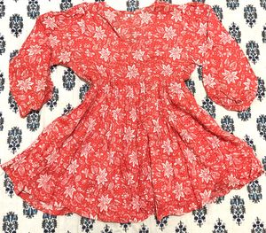 Sn orange Casual Three Quarter sleeve shirt