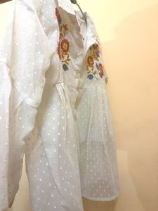 Embroidered White Chikankari top