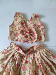 Floral Print Lehenga Choli Set