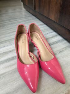 Hot Pink Patent Leather Heels