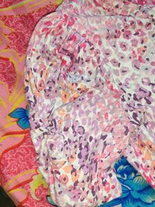 Pink Floral Print Top