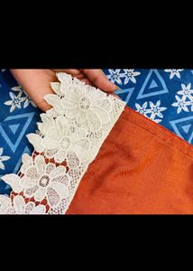 Orange Embroidered Kurta