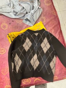 Argyle Cardigan Sweater