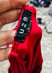 Red Top With Back Design
