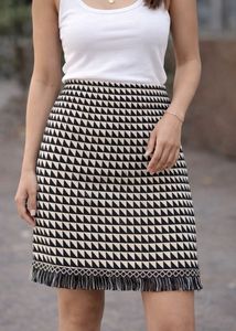 Chic Geometric Mini Skirt
