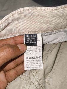 SHEIN Wide Leg Baggy Jeans (Beige/Sand)