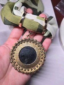 Elegant multi purpose Brooch with Black Stone &amp; Cr