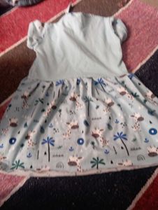 Cute Giraffe Print Baby Dress