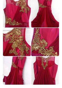 bust 40 Elegant Maroon Gown