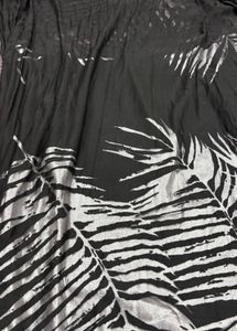 Chic Black Tropical Print Dress