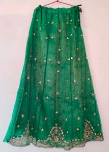 Green &amp; Gold Embellished Indian Dress