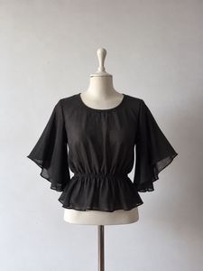Chic Black Peplum Blouse
