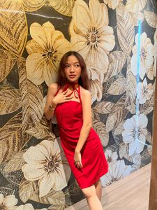 Stunning Red Halter Neck Bodycon Midi Dress from n