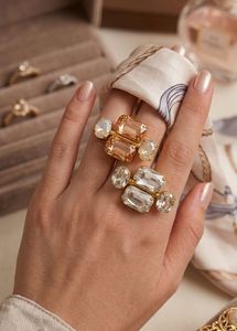 Sparkling Gemstone Statement Rings