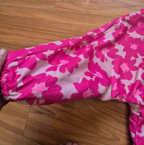 faballey pink Floral Wrap Dress