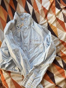 Classic Blue Striped Button-Down Shirt