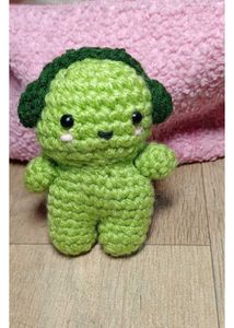 Cute Crochet Green Monster Toy
