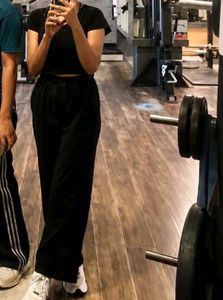 Black Wide Leg Sweatpants